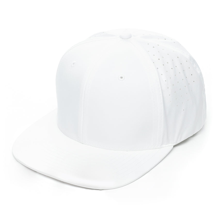 Performance Tech Hat, Melin equivalent, white performance hat. Custom branded 